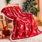 Christmas Throw Blanket, Christmas Decorations Blankets and Throws, Fuzzy Cozy Soft Warm Fleece Sherpa Winter Holiday Blanket for Bed Couch Sofa Reindeer Snowflakes